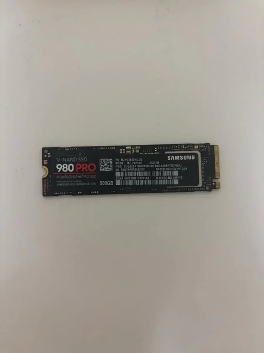 (급처) 삼성 980 PRO 500GB SSD